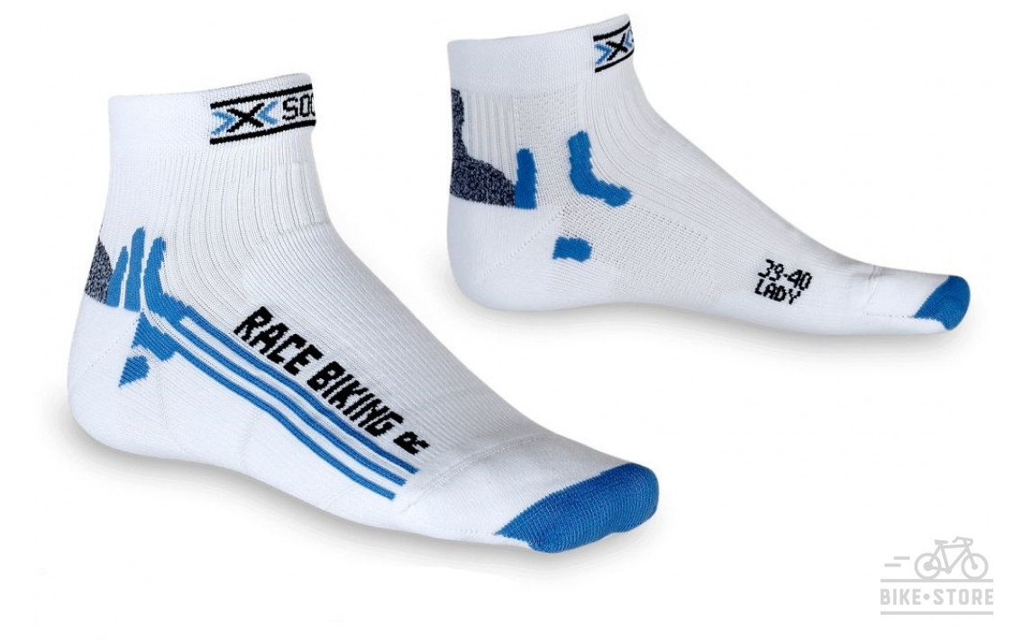 Носки X-Socks Bike Racing Lady X82 White/Light Blue